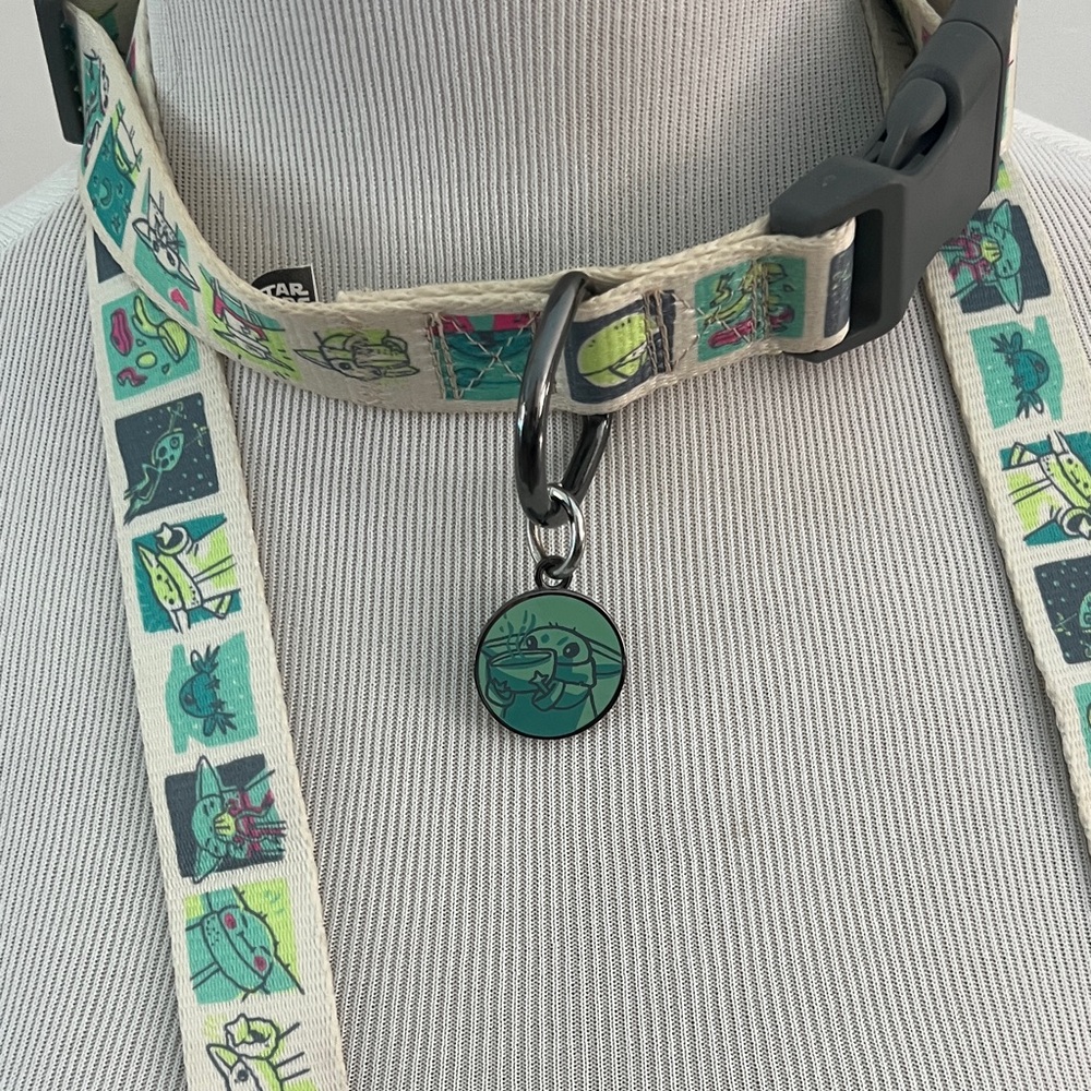 Star Wars Green and Cream Pet Collar and Leash